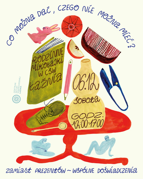 Rodzinne Mikołajki w CSW Łaźnia plakat